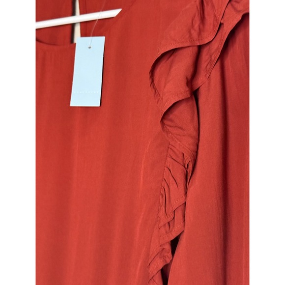 LOFT Ruffle‎ Long Sleeve Blouse Top Peplum Romantic Med Office Business Casual - Picture 3 of 11